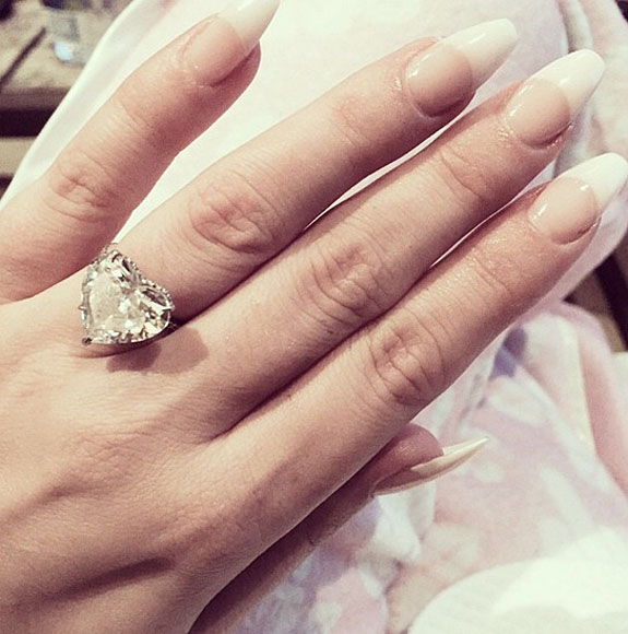 And not just a misogynist, but a batterer, and a serial batterer at that. Nicki Minaj Sparks Engagement Rumors By Sharing Photo Of Huge Heart Shaped Sparkler Ring S Value Estimated At 500k The Jeweler Blog