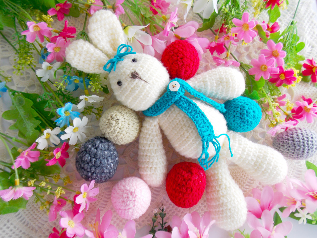 Handmade Crochet Rabbit jigsaw puzzle in Handmade puzzles on