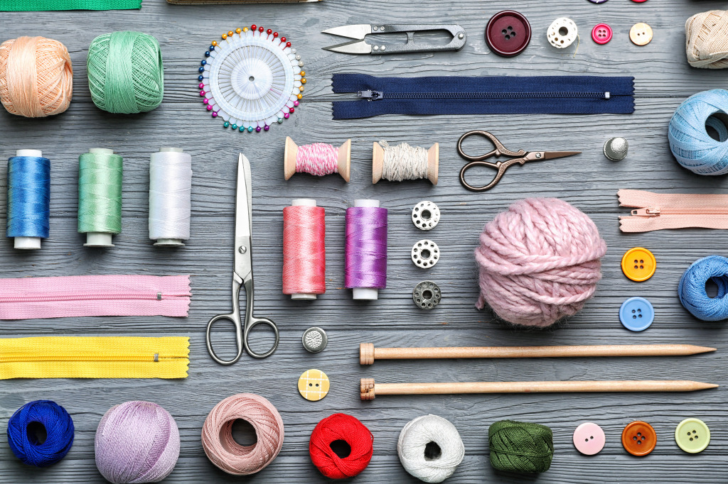 Sewing Threads and Accessories jigsaw puzzle in Handmade puzzles on