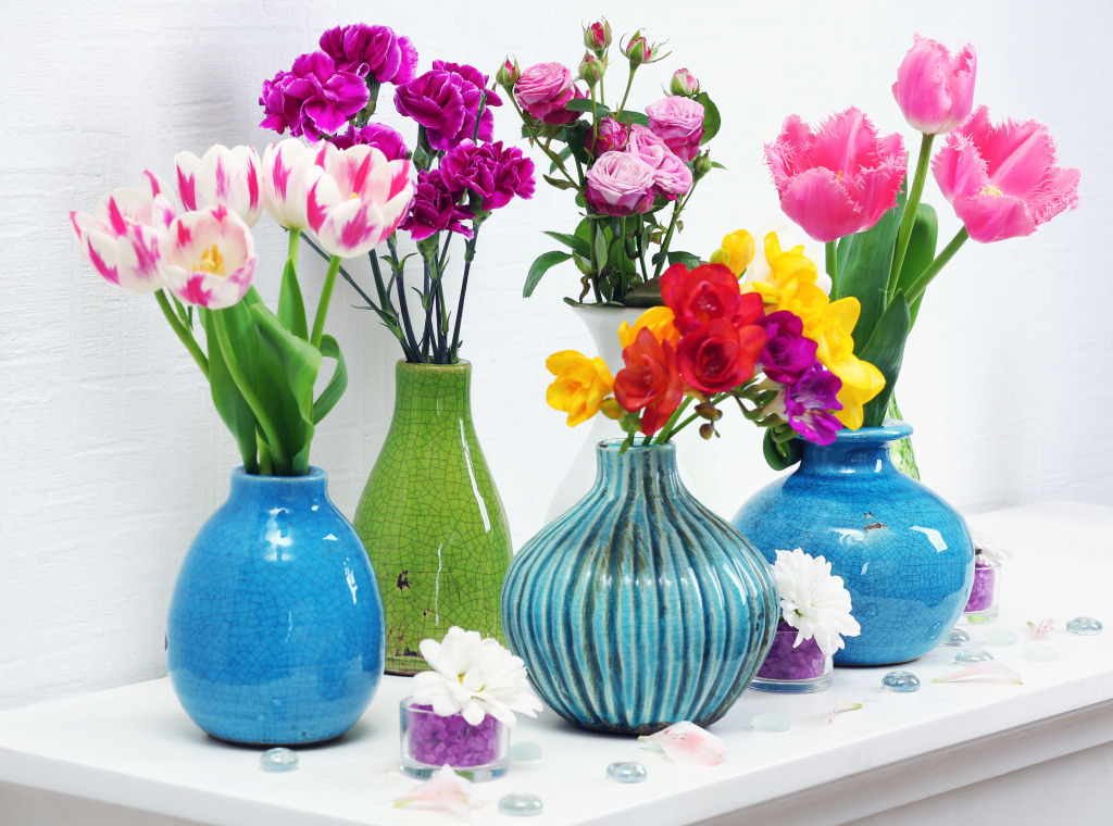 Flowers In Vases jigsaw puzzle in Flowers puzzles on