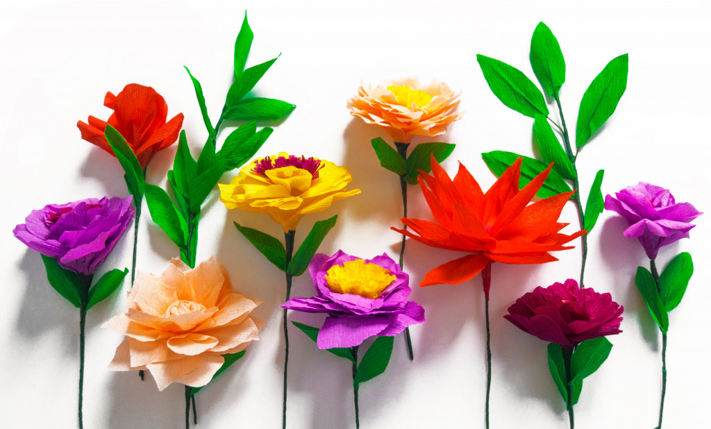 Paper Flowers jigsaw puzzle in Handmade puzzles on