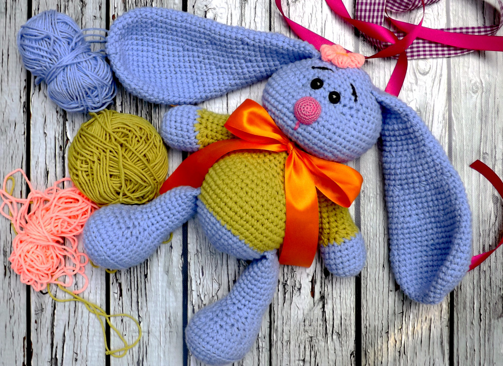 Handmade Crochet Bunny jigsaw puzzle in Handmade puzzles on