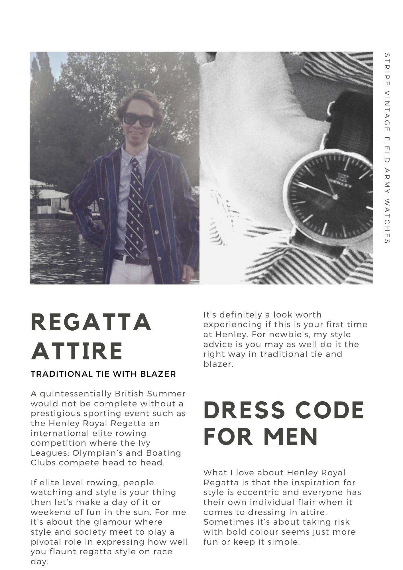 Henley Royal Regatta Dress Codes for Men
