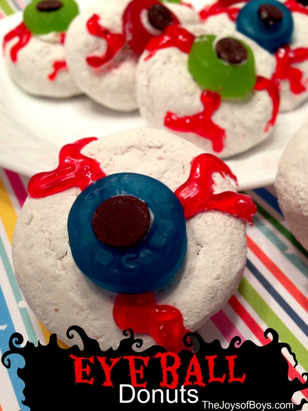 Eyeball Donuts Easy Halloween Treat The Joys of Boys