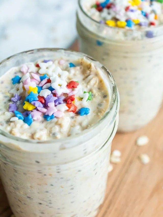 The Best Healthy Birthday Cake Overnight Oats The June Table