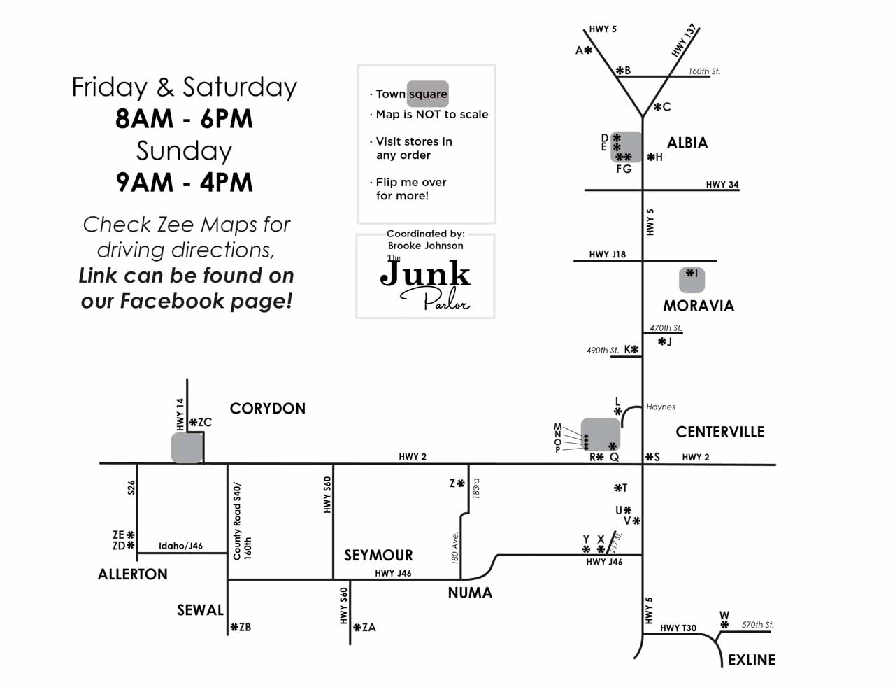Southern Iowa Junk Jaunt Fall Edition October 19, 20, 21, 2018 The