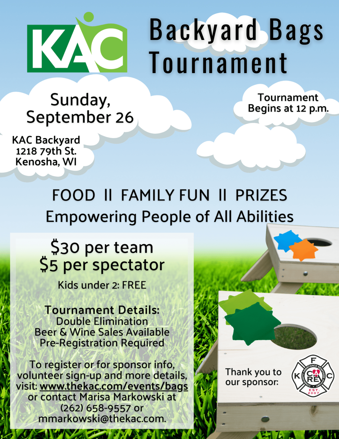 Event Posts Backyard Bags Tournament