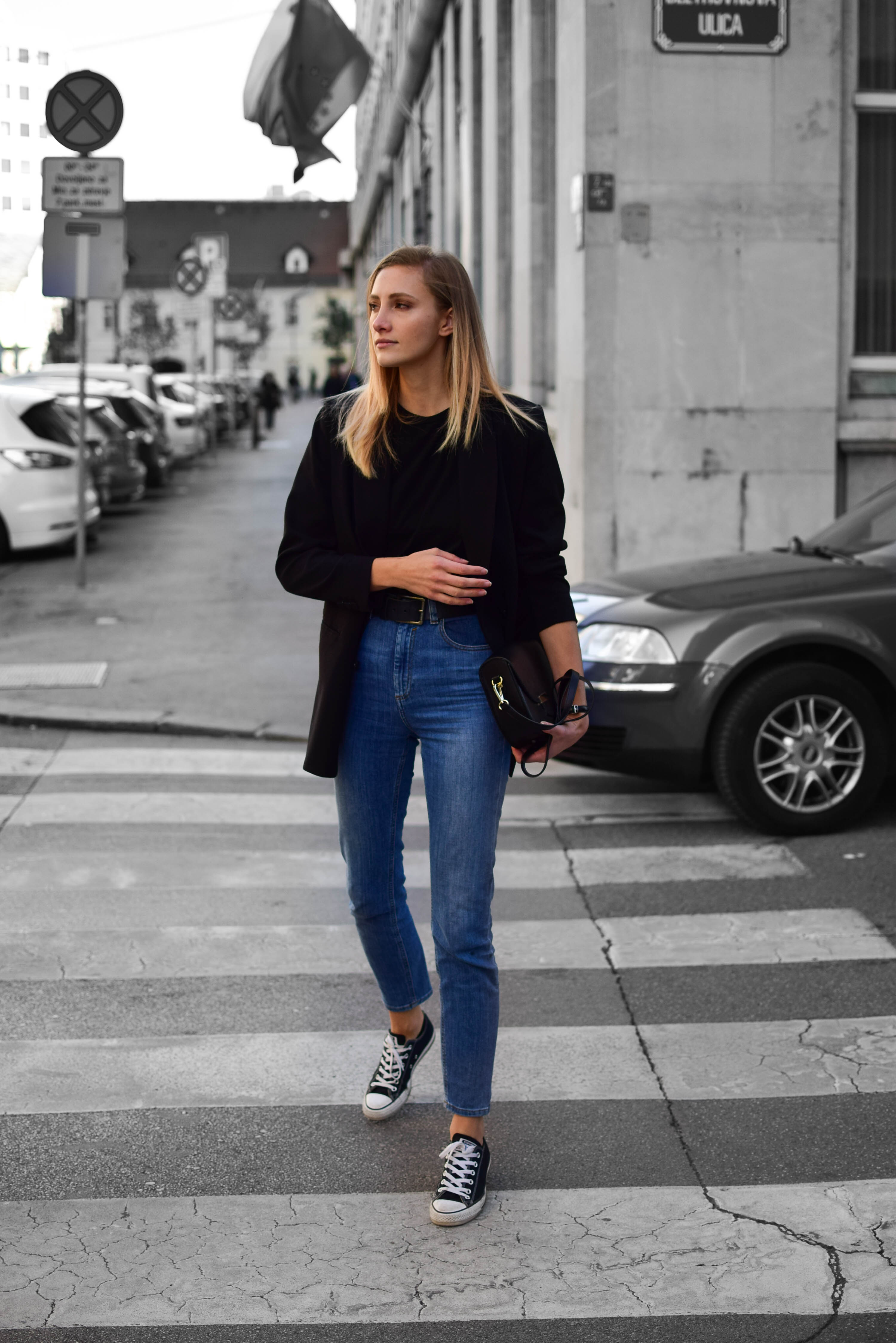 How to wear blazer with sneakers The Katiquette