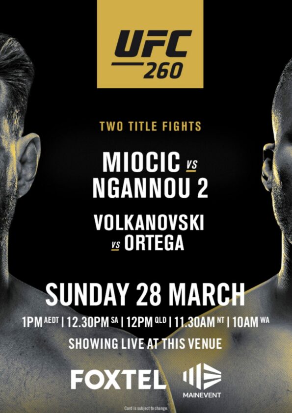 Ufc 260 Card Ngannou 2 is an mixed martial arts event