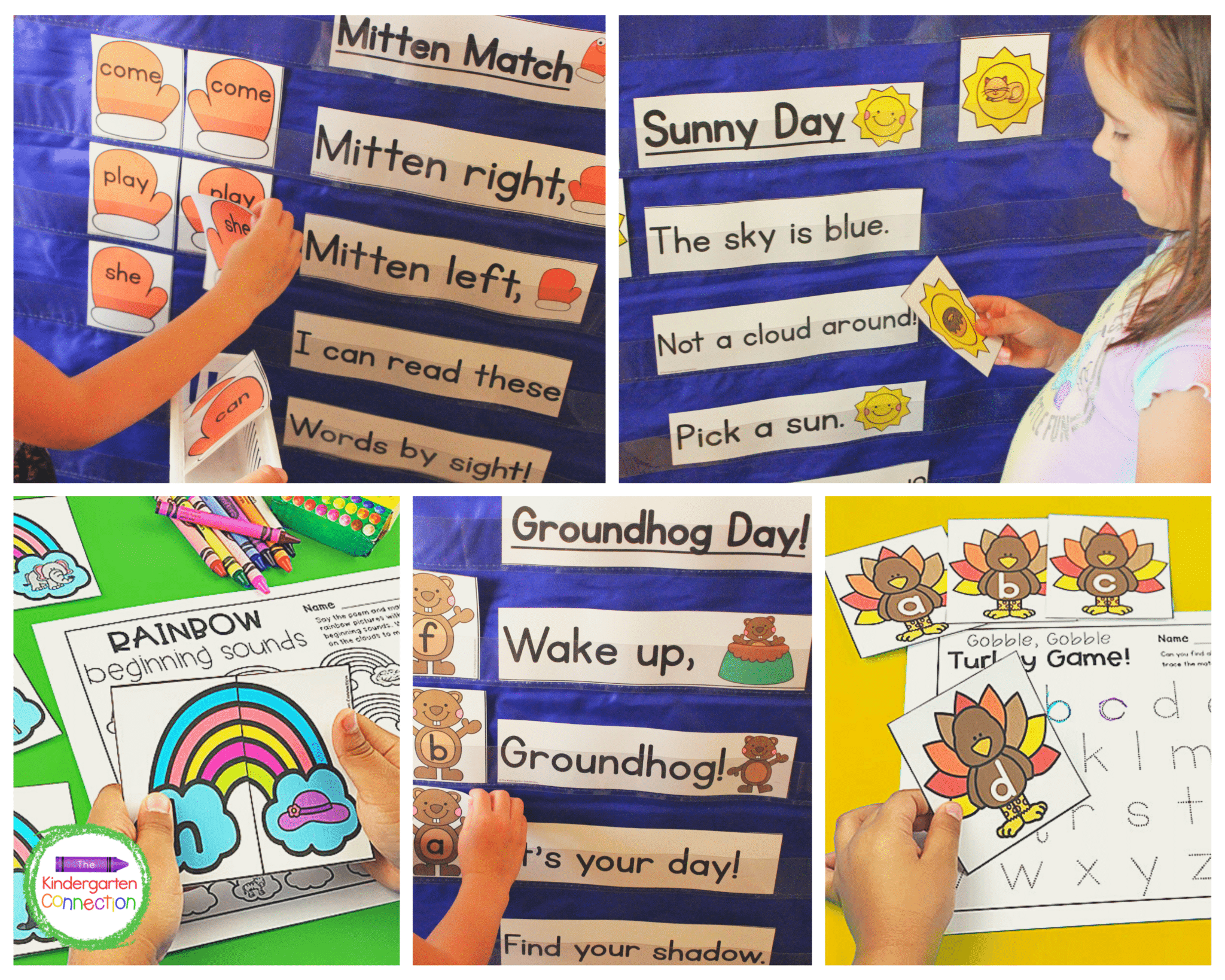 Pocket Chart Activities Bundle for PreK and Kindergarten