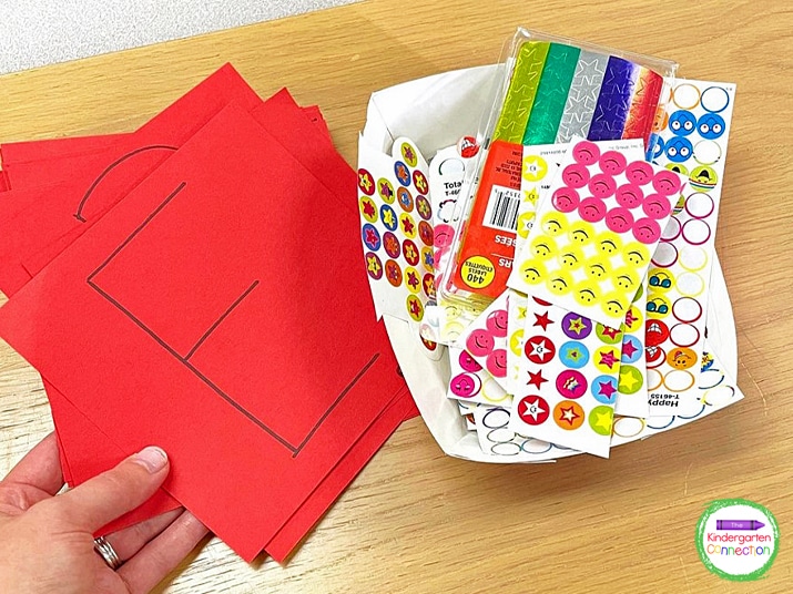 Easy Fine Motor Sticker Activity The Kindergarten Connection