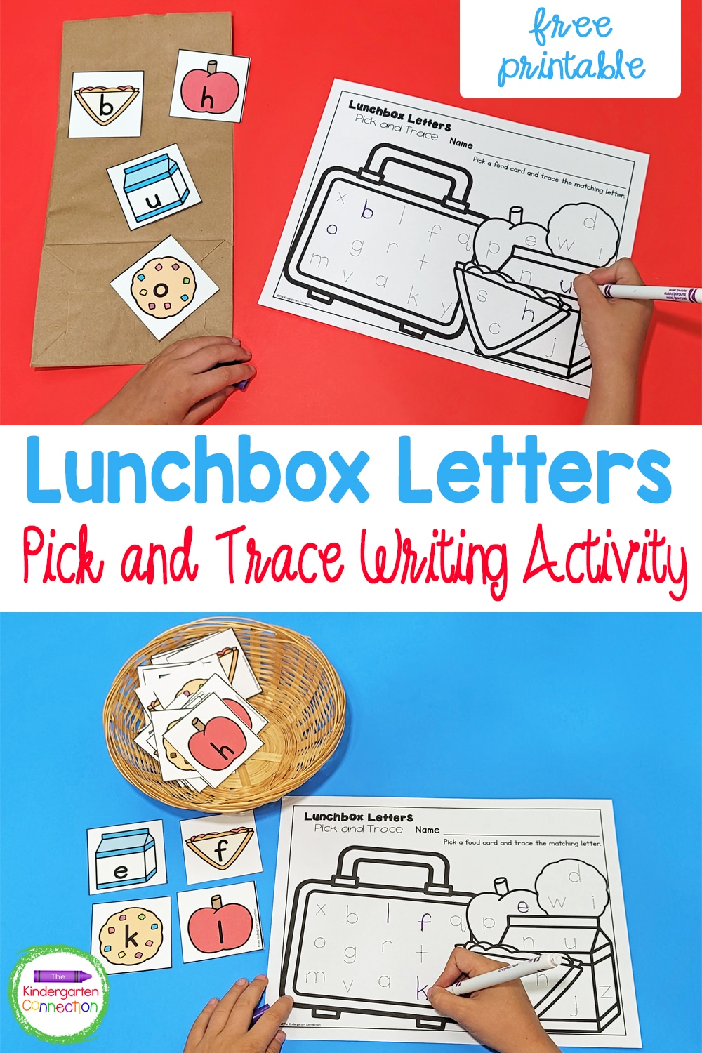 FREE Lunchbox Pick and Trace Letter Writing Activity