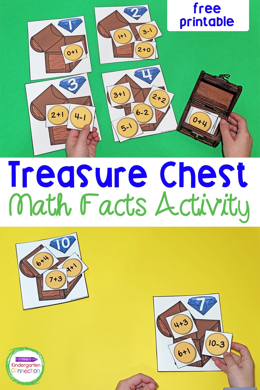 FREE Treasure Chest Math Facts Game