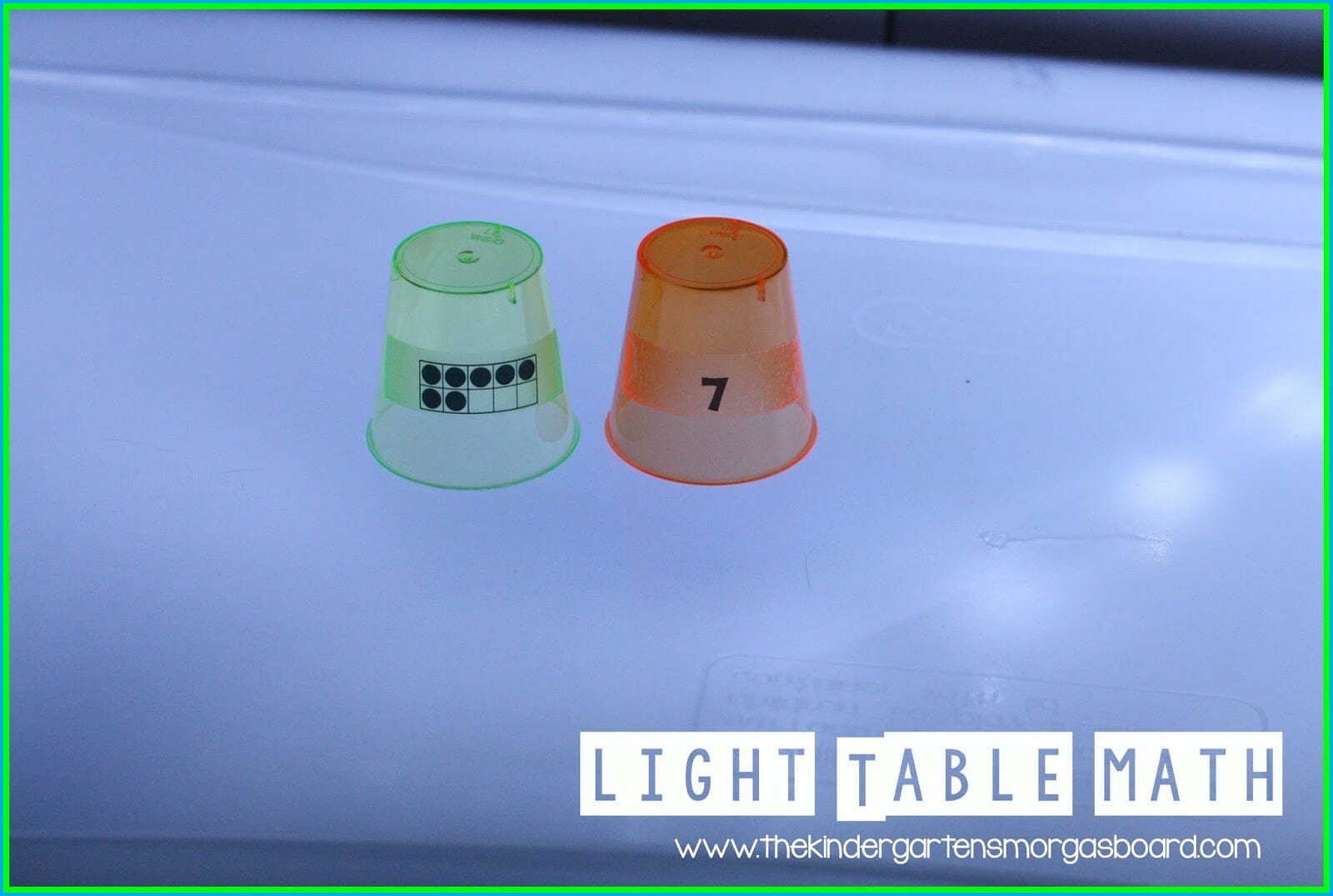 A Kindergarten Monday Made It Light Table Math The