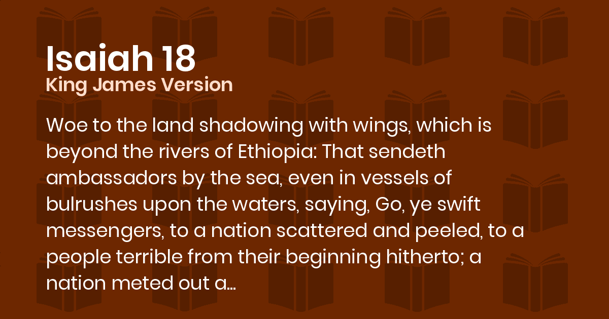 Isaiah 18 KJV Woe to the land shadowing with wings, which is beyond
