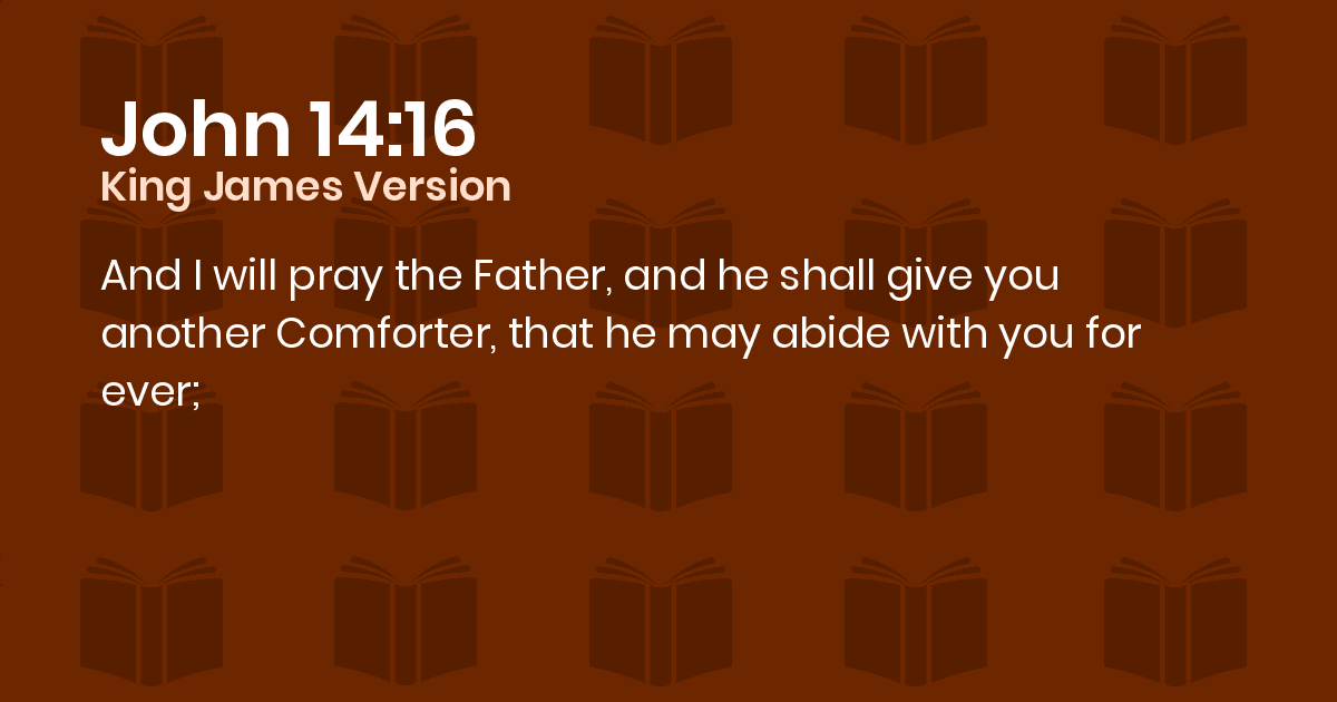 John 1416 KJV And I will pray the Father, and he shall give you