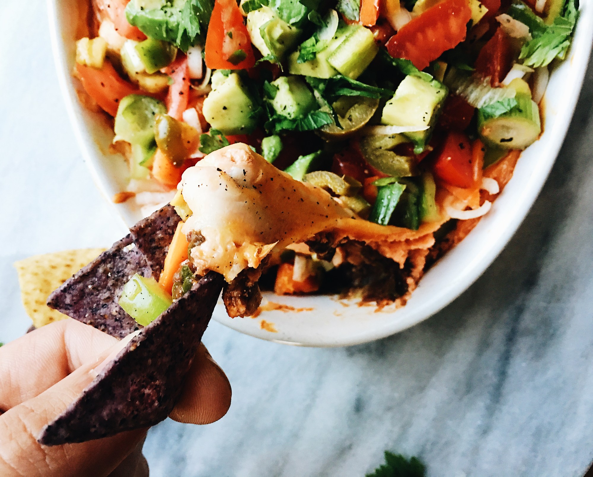 Loaded Fresh Vegetable, Horseradish & Cheddar Cream Cheese, and Black