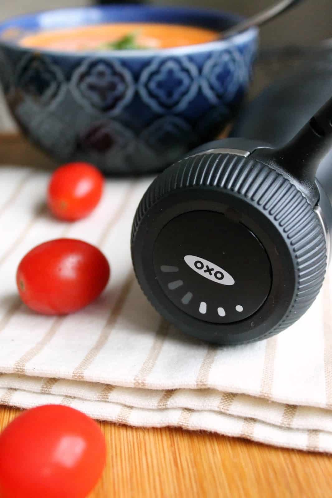Roasted Tomato Soup OXO Illuminating Digital Immersion Blender The
