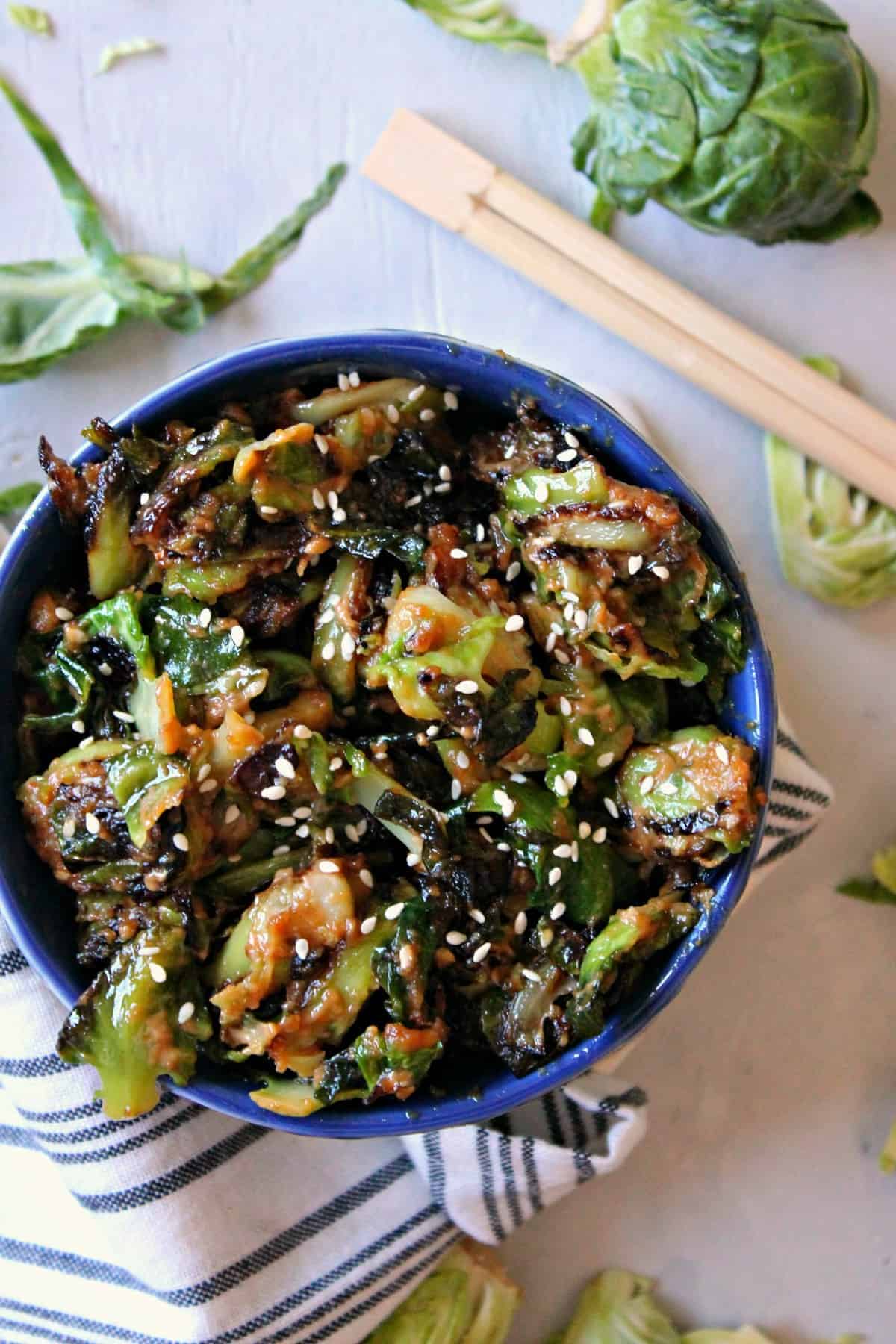 Sesame Peanut Brussels Sprouts