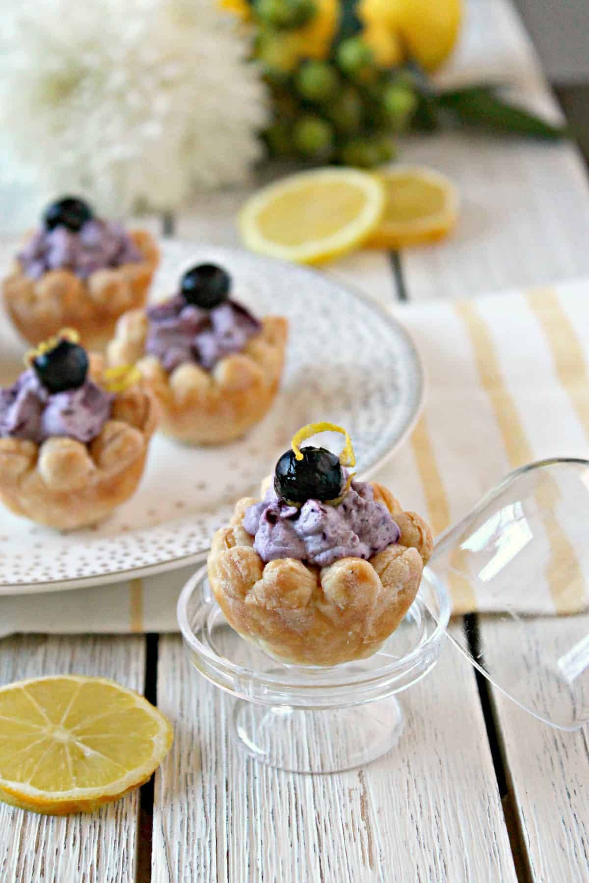 Blueberry Lemon Puff Pastry Blossoms The Kitchen Prep Blog