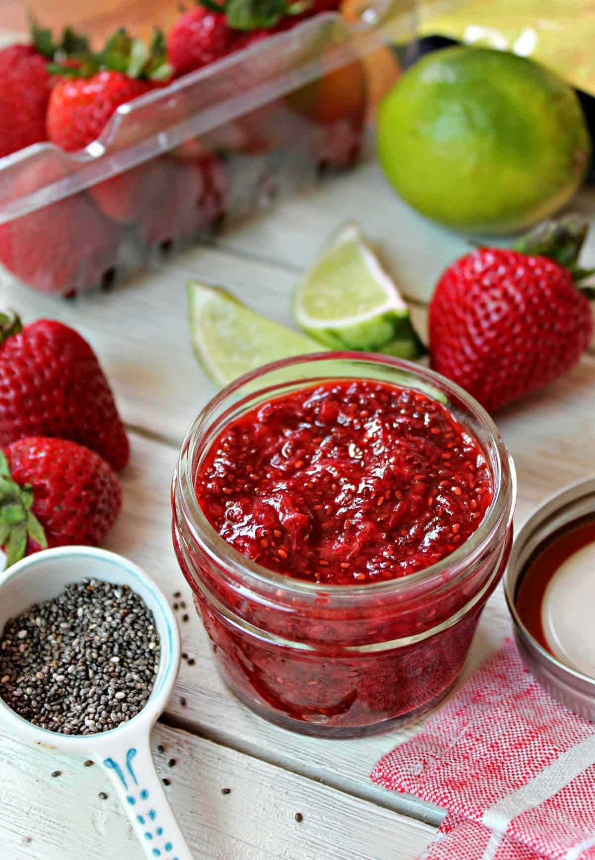 Strawberry Lime Chia Jam The Kitchen Prep Blog