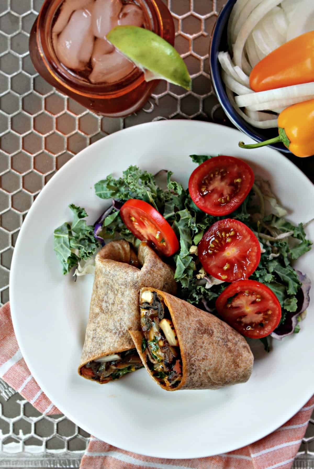 Portobello Fajita Wraps The Kitchen Prep Blog