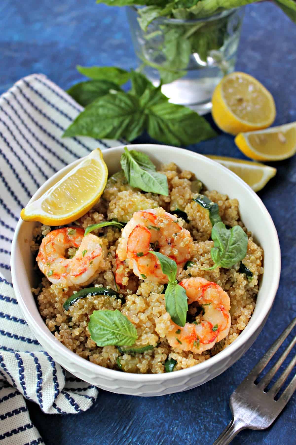 Lemon Basil Shrimp and Quinoa The Kitchen Prep Blog