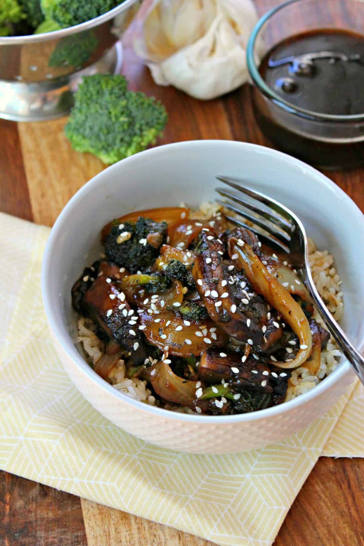 Mushroom Teriyaki Bowl The Kitchen Prep Blog