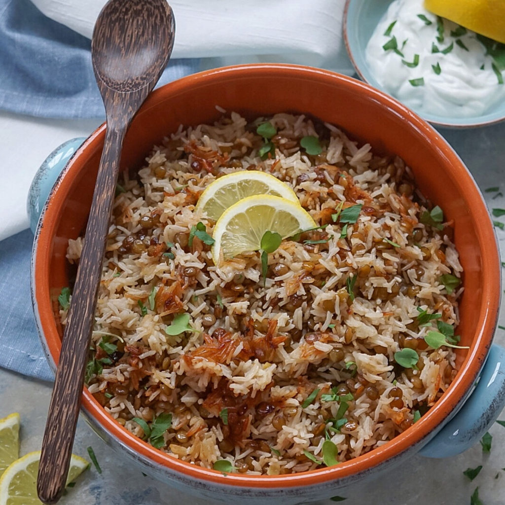StuckPot Rice with Lentils and Yogurt