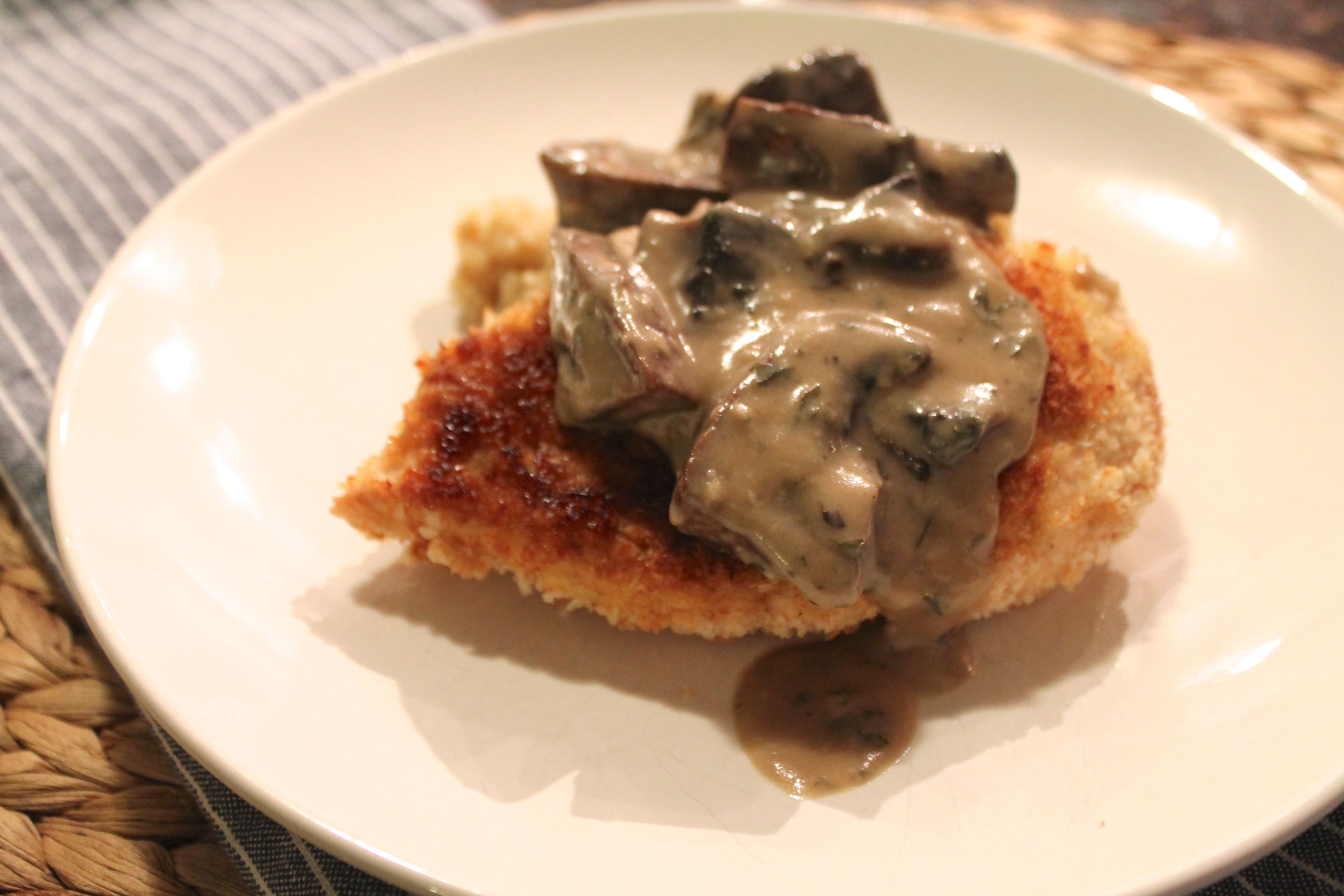 Chicken with a Sherry Mushroom Mustard Sauce thekittchen