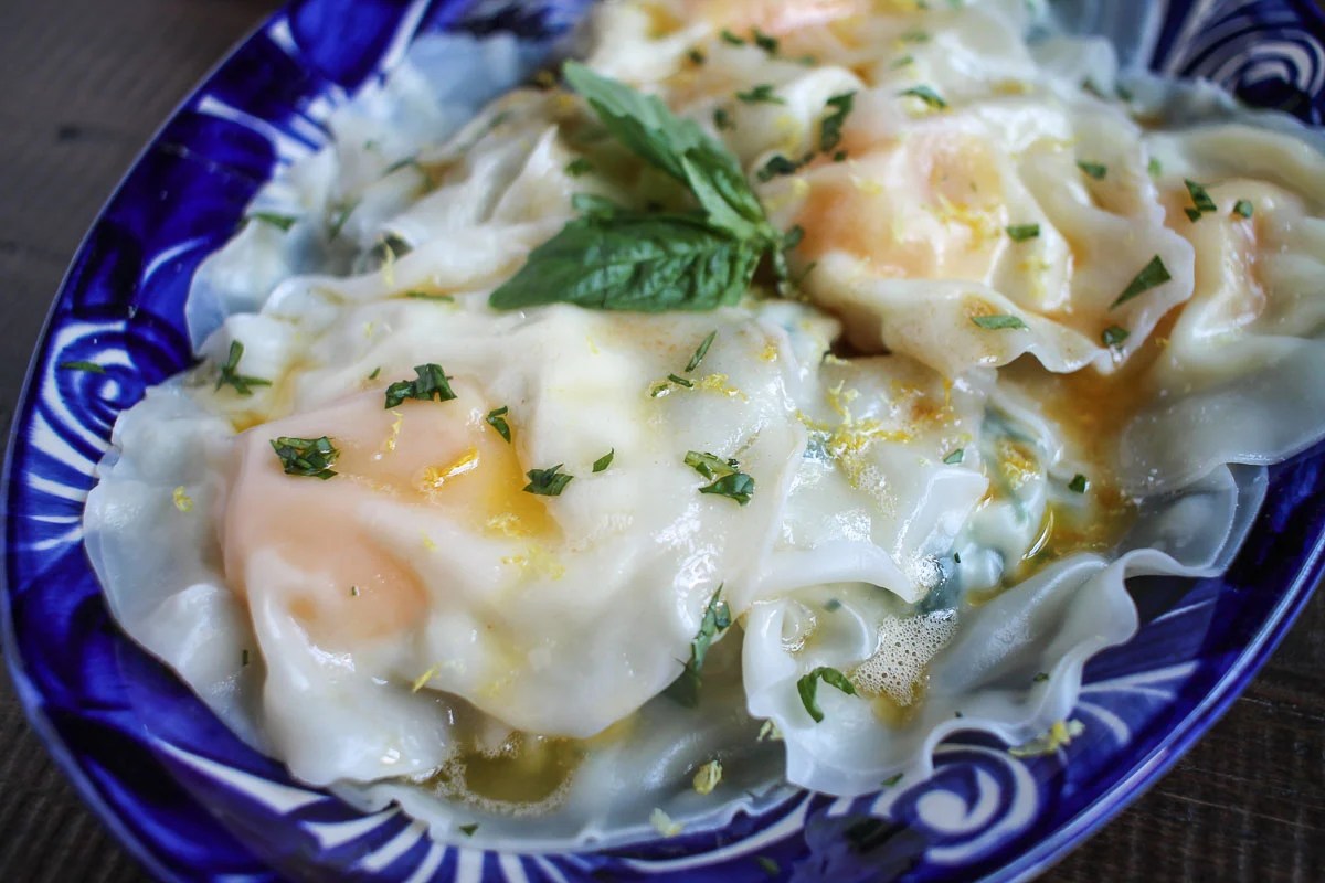 Egg Yolk Gyoza Ravioli thekittchen
