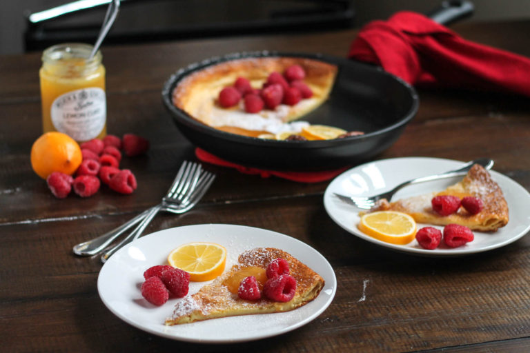 Lemon Raspberry Dutch Baby thekittchen