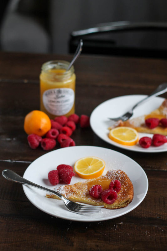 Lemon Raspberry Dutch Baby thekittchen