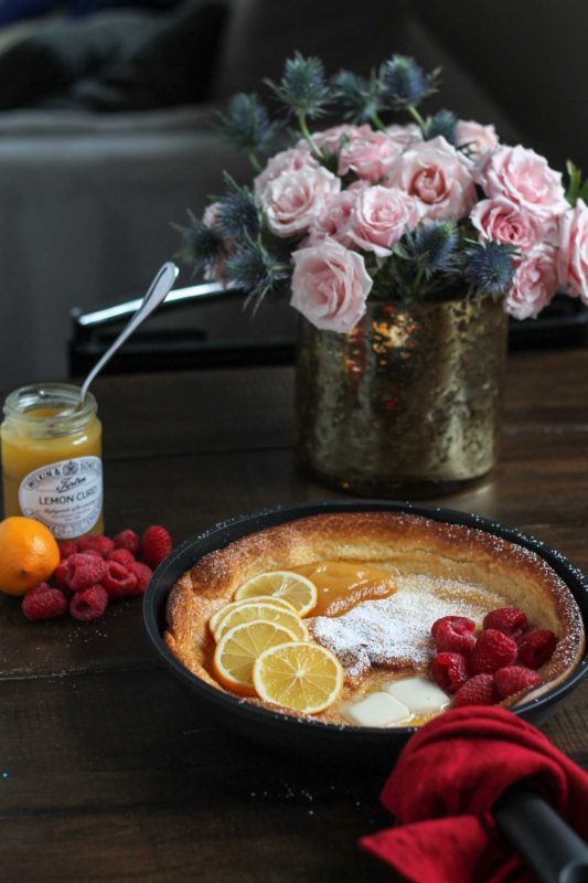 Lemon Raspberry Dutch Baby thekittchen