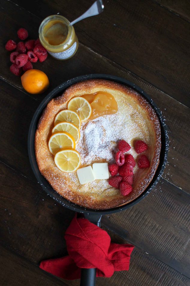 Lemon Raspberry Dutch Baby thekittchen