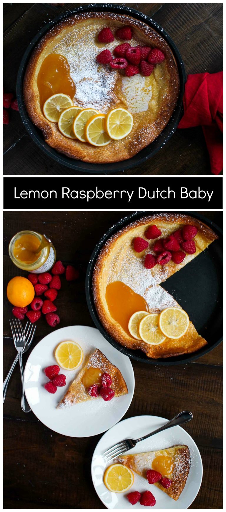 Lemon Raspberry Dutch Baby thekittchen