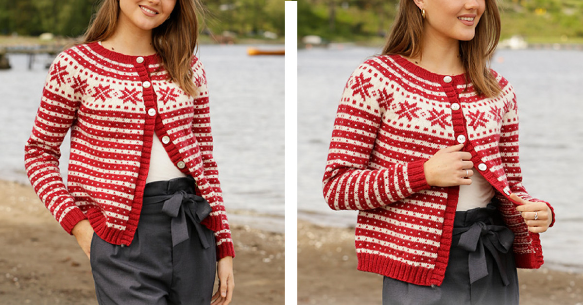 Candy Cane Knitted Jacket [FREE Knitting Pattern]