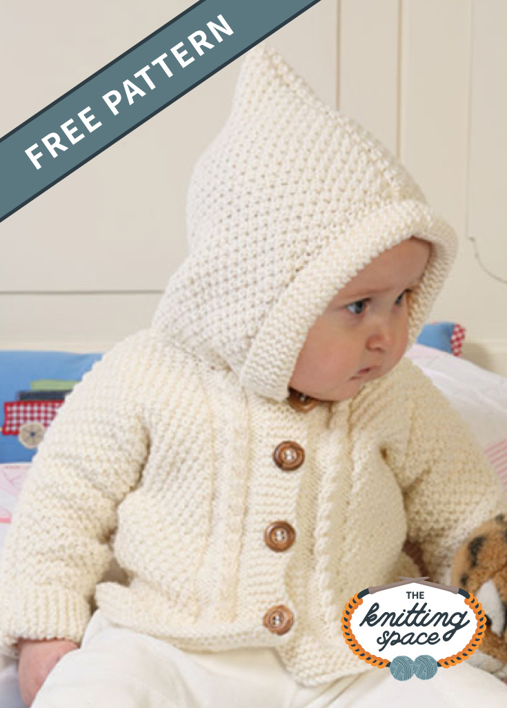 Little Pixie Knitted Baby Jacket [FREE Knitting Pattern]