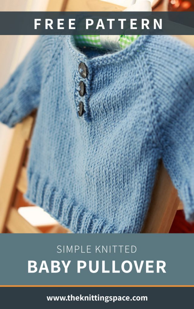 Simple Knitted Baby Pullover [FREE Knitting Pattern]