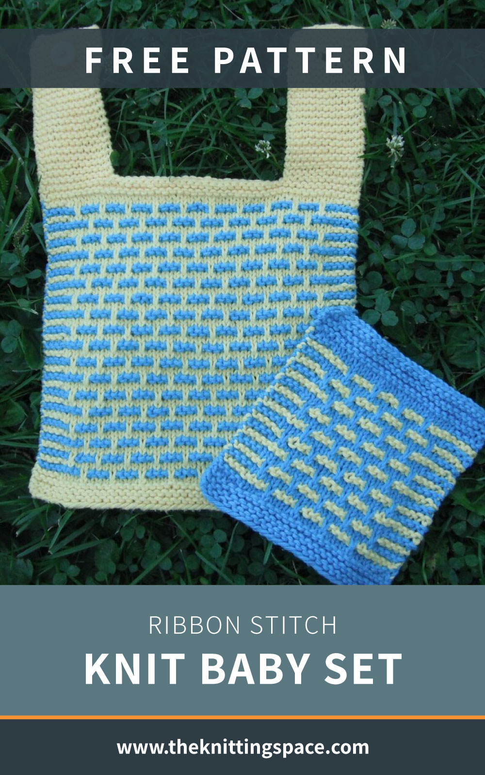 Ribbon Stitch Knit Baby Set [FREE Knitting Pattern]
