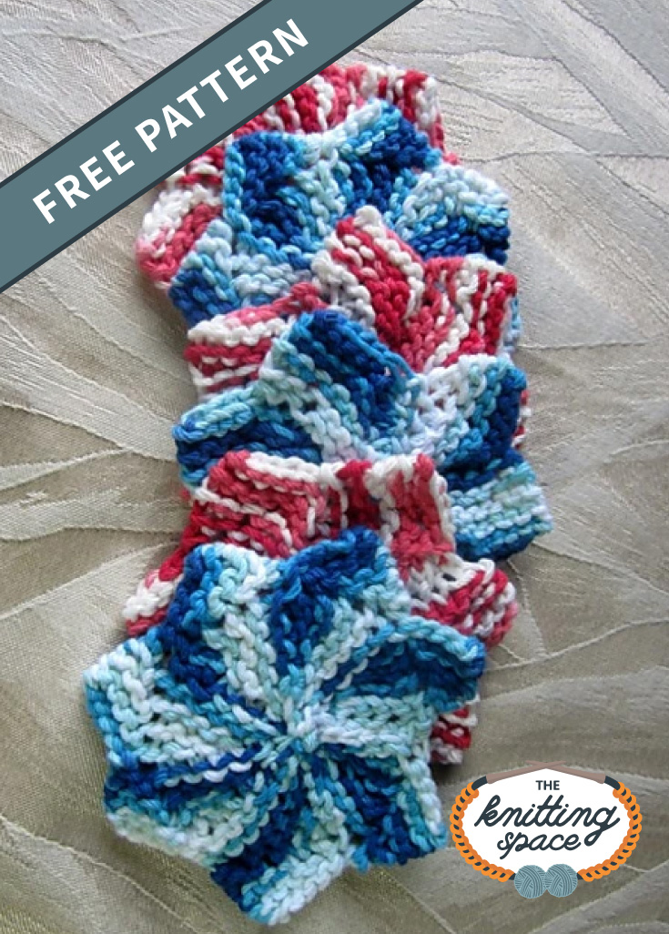 Twinkle Knitted Star Coasters [FREE Knitting Pattern]