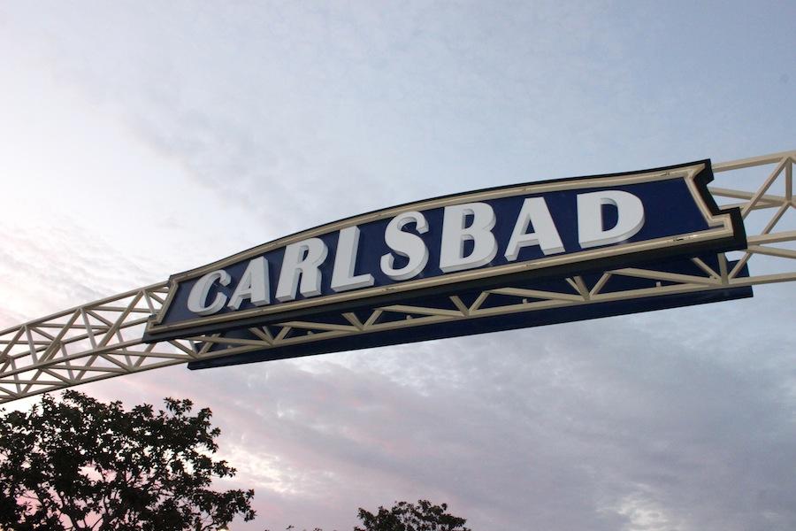 A new sign lights up Carlsbad Lancer Link