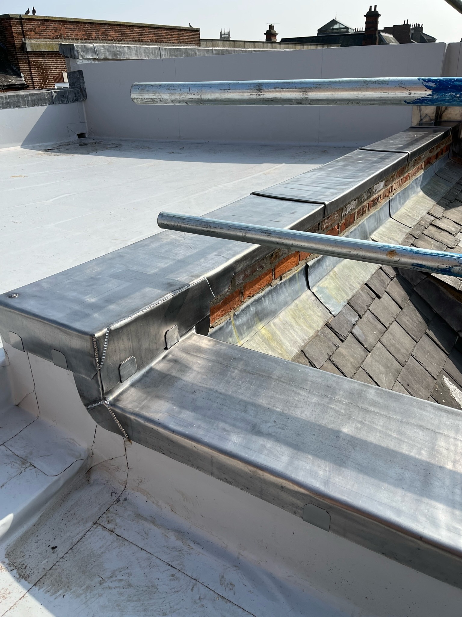 Lead capping to parapet wall Lead Flashing Lead Roofing The Lead Lads
