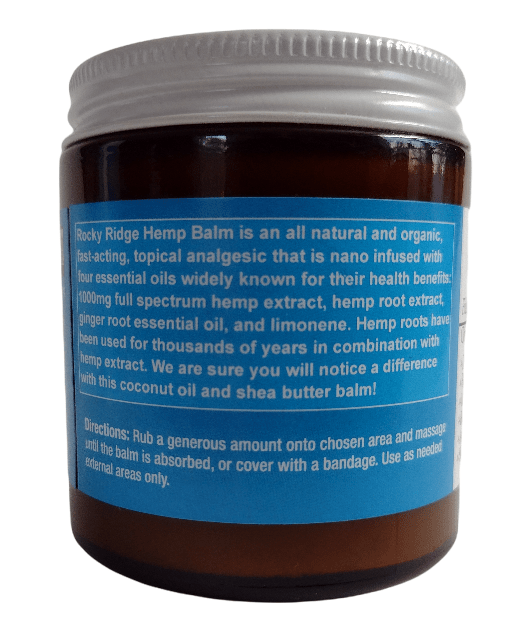 Rocky Ridge Hemp 1000mg Organic Lemon Ginger Hemp Balm The Leaf