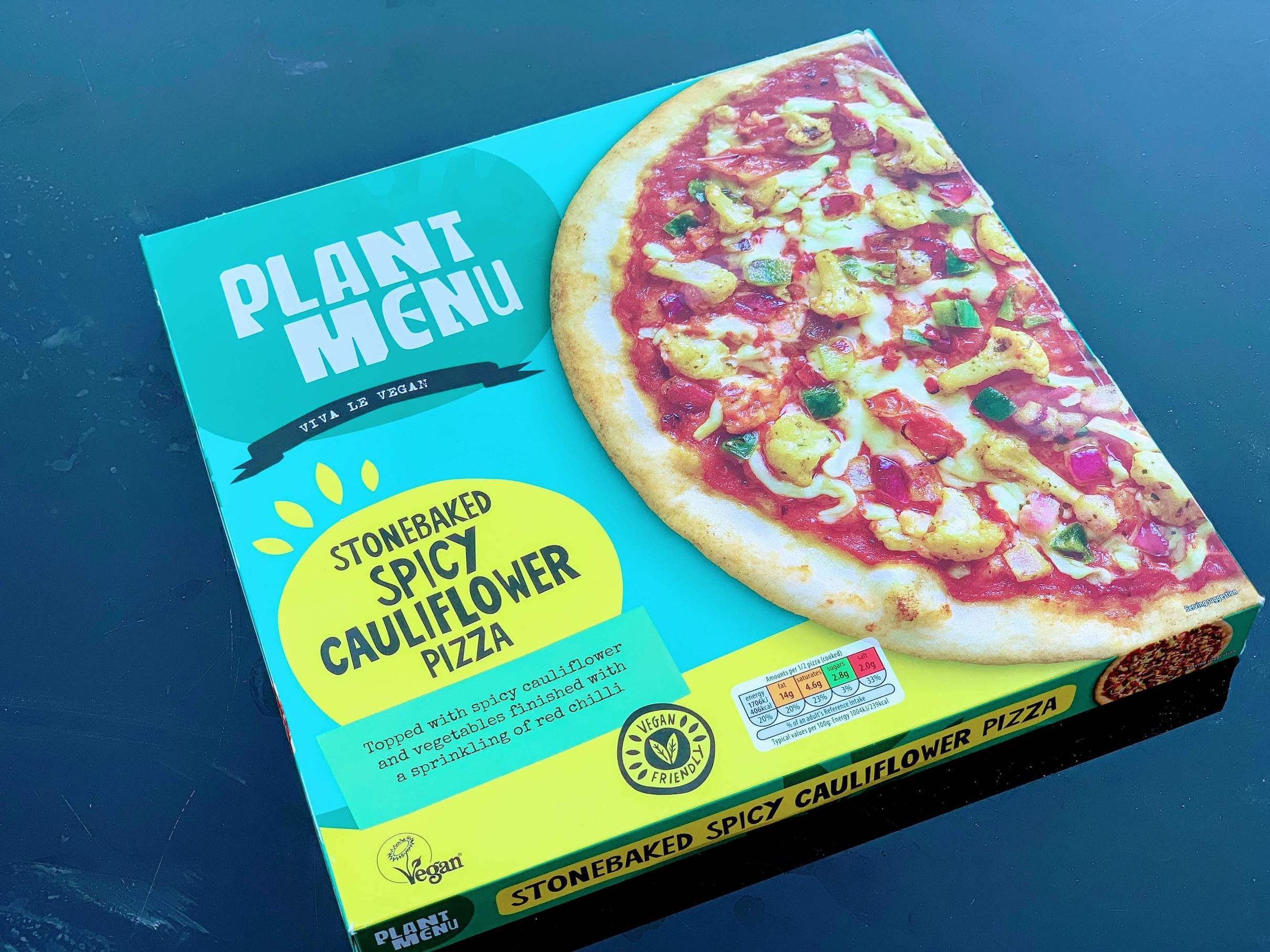 Aldi Plant Menu Stonebaked Spicy Cauliflower Pizza Product Review
