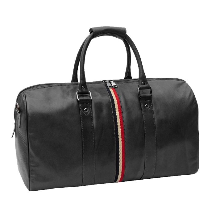 Leather Holdall Duffle Bag Black The Leather Mob