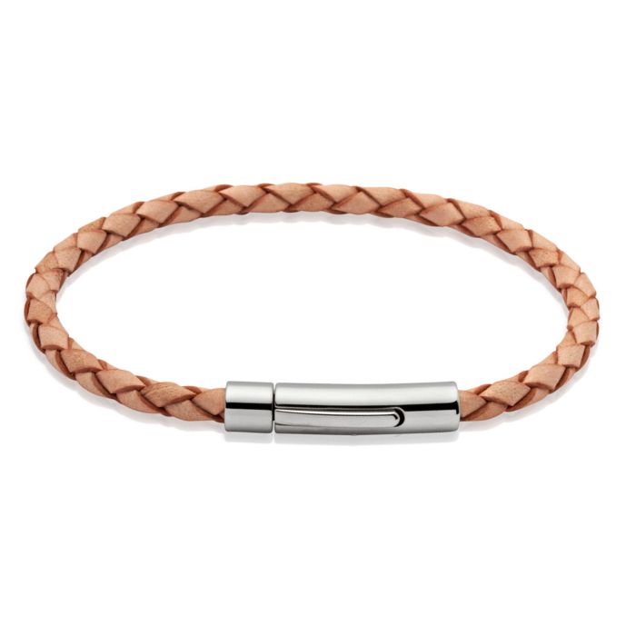Unique & co Women's Leather bracelet With Stainless Steel Clasp