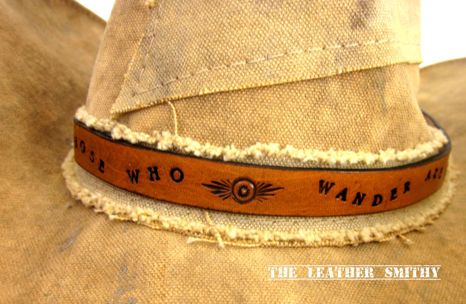 Personalized Leather Hat Band