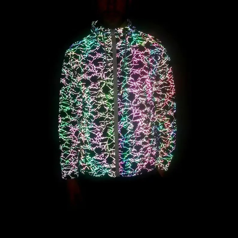 Unisex Holographic Reflective Jacket Reflective Outfits