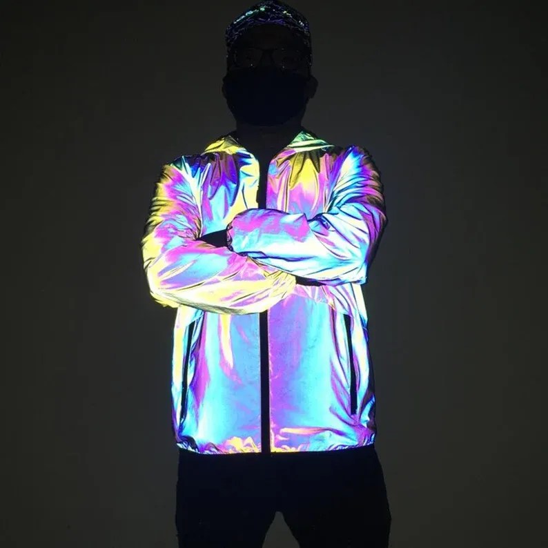 Holographic Reflective Jacket Theleatherz